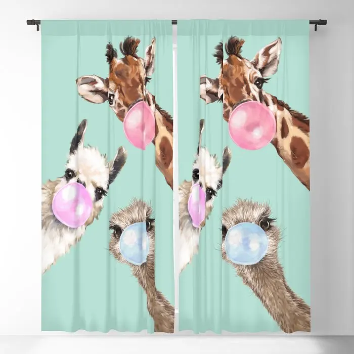 

Шторы блэкаут с пузырьковой резинкой, зеленые занавески с 3D рисунком, для спальни, гостиной, декоративные оконные принадлежности