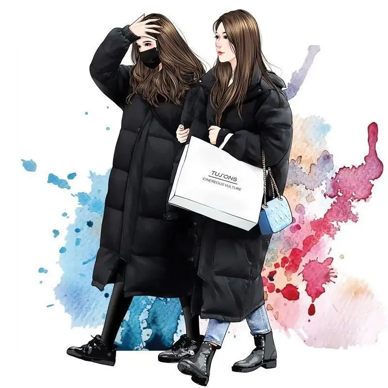 Couple Parkas Hooded Puffer Jacket Men's Women's Super Hot Winter Women's Coat Plus Size Cheap Wholesale Snow Outercoat New