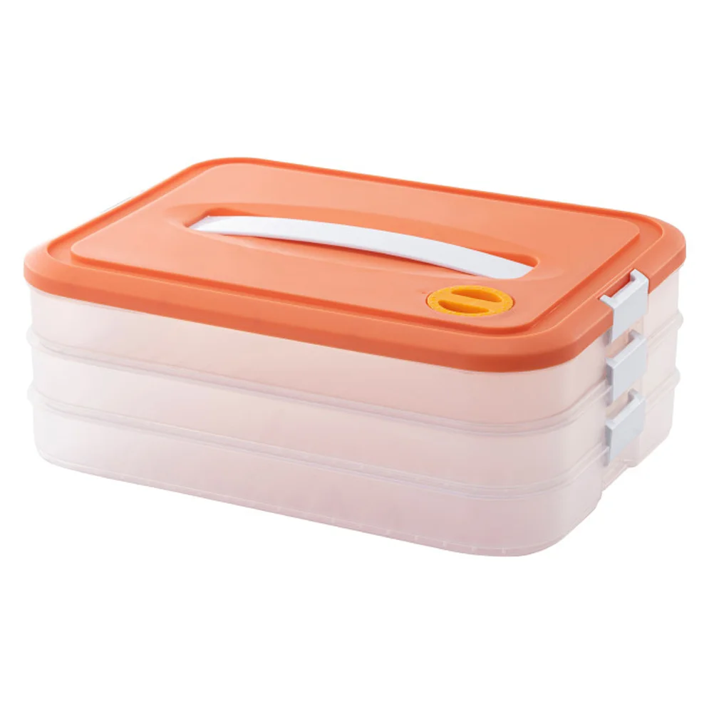 

Kitchen 3-layer Refrigerator Dumpling Box Home Dumpling Food Storage Container (3-layer)