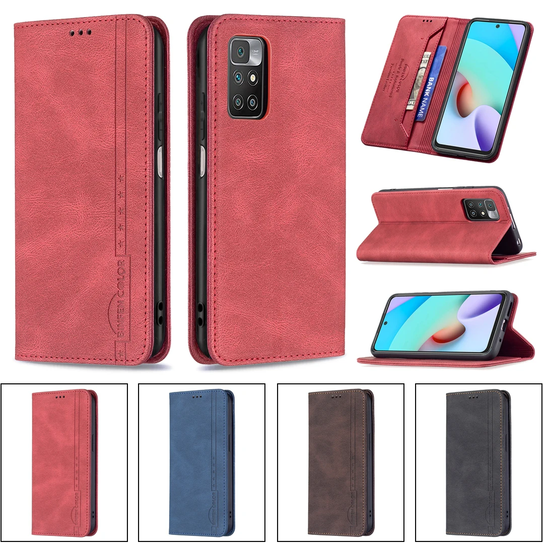 

Shockproof Flip Leather Phone Case For XiaoMi RedMi Note 11 10 9 9C 9A 9i 10T 10S Pro Max K40 K30S with Stand Wallet Bags Cover