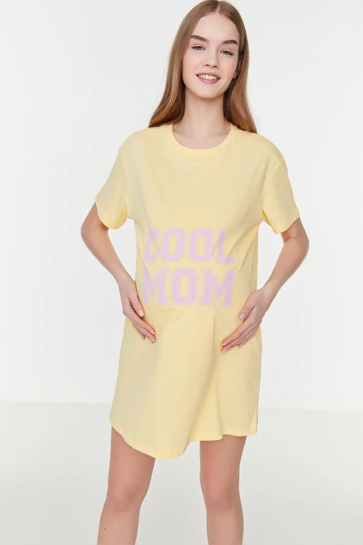 

Printed Knitted Maternity Nightgown THMSS22GC0029