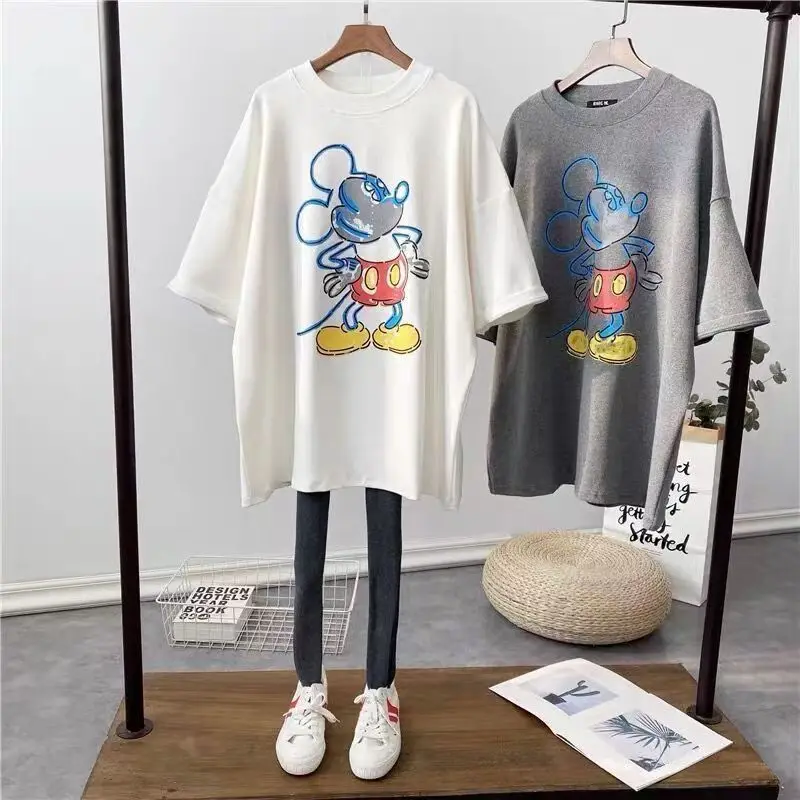New Maternity Cotton T-shirt breastfeeding Plus Size Tops Nursing Tees Summer Maternity Out Wear Clothing enlarge