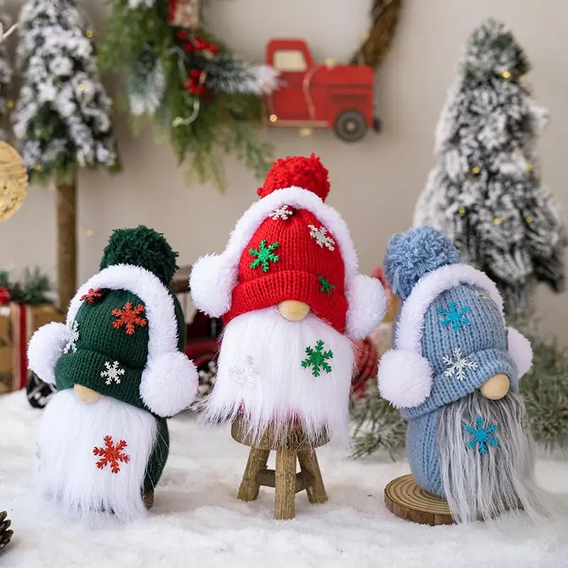 

Christmas Gnomes Decorations Stuffed Snowflake Faceless Elf Dwarf Glowing Gnome Christmas Faceless Doll Merry Christmas