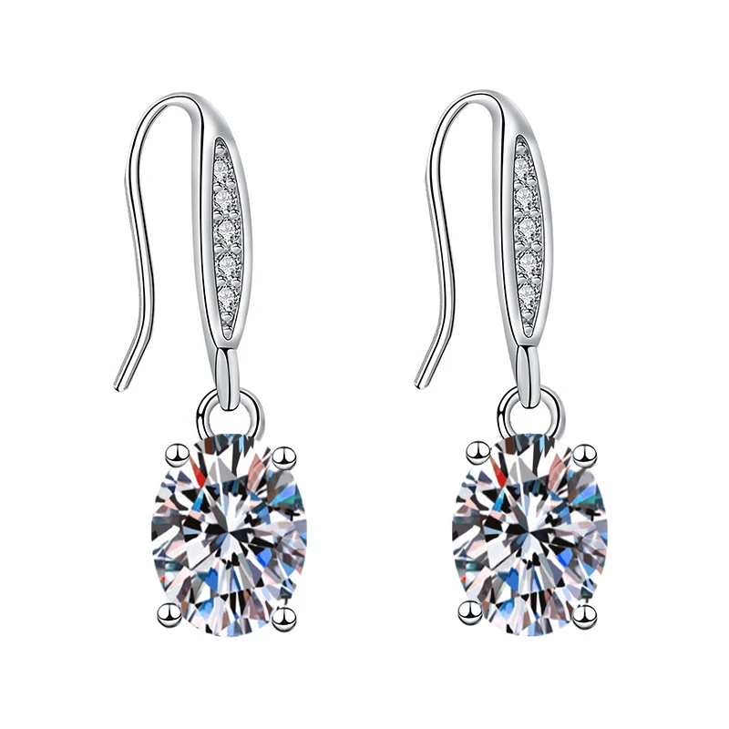 

Classic Zircon Earrings For Women Sparkling Pendants Bridal Jewelry Delicate Wedding Accessories Prevent Allergy Aretes De Mujer