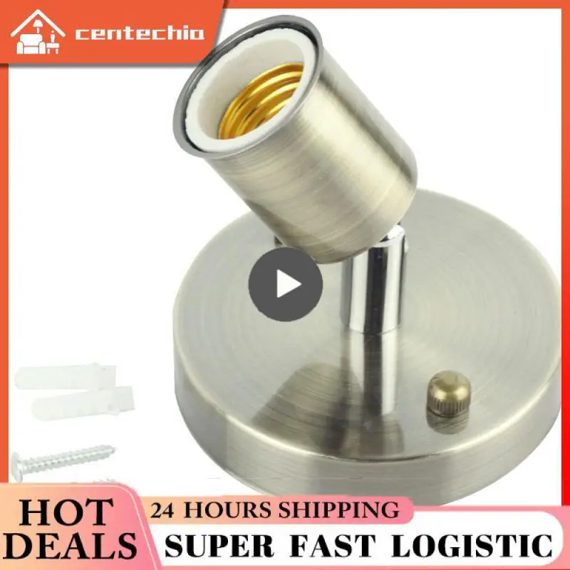 

E27 Lamp Holder Universal Brass Metal Antique 180 Degrees Turn Light Socket Base Ceramic Lamp Head Accessories