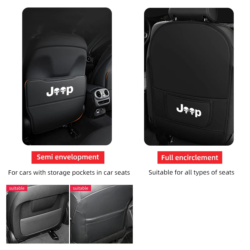 Фото Защитная накладка на автомобильное сиденье от ударов и грязи для Jeep Renegade, Compass, Patriot, Grand Cherokee, детский коврик от грязи, легко моющийся, защитный. №2