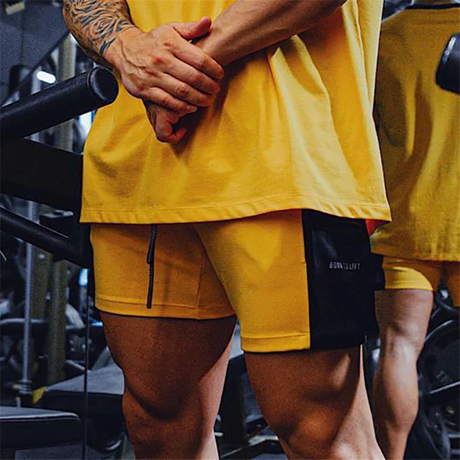 

Pantalones Cortos Para Correr Para Hombre, Con Estampado De Letras, Cintura Elástica, Para Trotar, Gimnasio, Fitness, De Secado