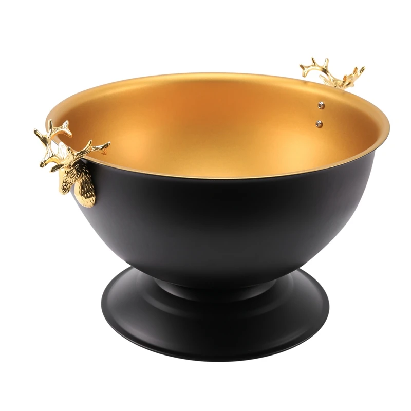 

Stainless Steel Deer Head Ear Wall Champagne Keg Double Wall Red Wine Beer Ice Bucket Bar Supplies