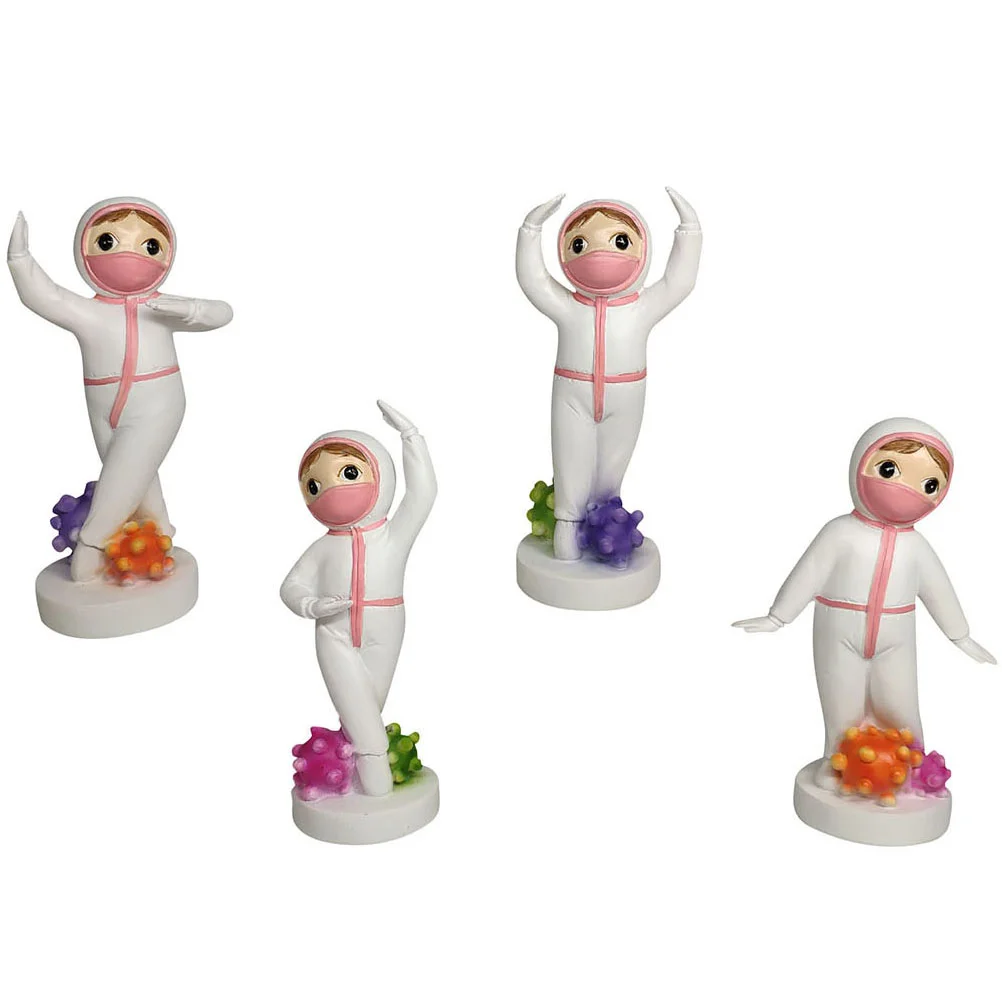 

4pcs Figure Appearance Adornment Vivid Exquisite Design Desktop Decor Indoor Adornment