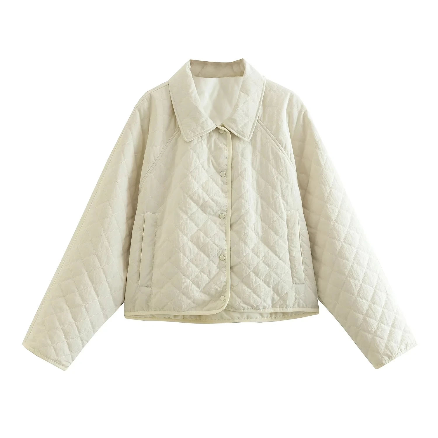 

Куртка женская однотонная с карманами, Модная элегантная парка с длинным рукавом, повседневная верхняя одежда, белый цвет, zatraf