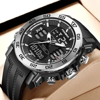 lige men watch new fashion 50m waterproof watches mens sport dual display wristwatch digital watch for men relogio masculinobox