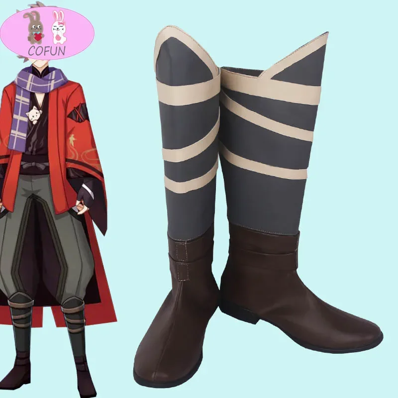 Genshin Impact Kaedehara Kazuha Best Friend Обувь для косплея Сапоги Хэллоуин Карнавал Косплей