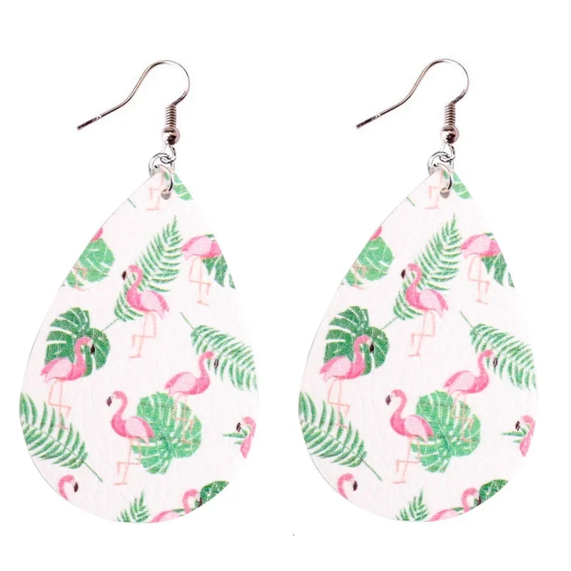 Amazon Бестселлер INS Стиль Жар-птик Кожаные Серьги Дерево Лягушка Назад Лист Водяной