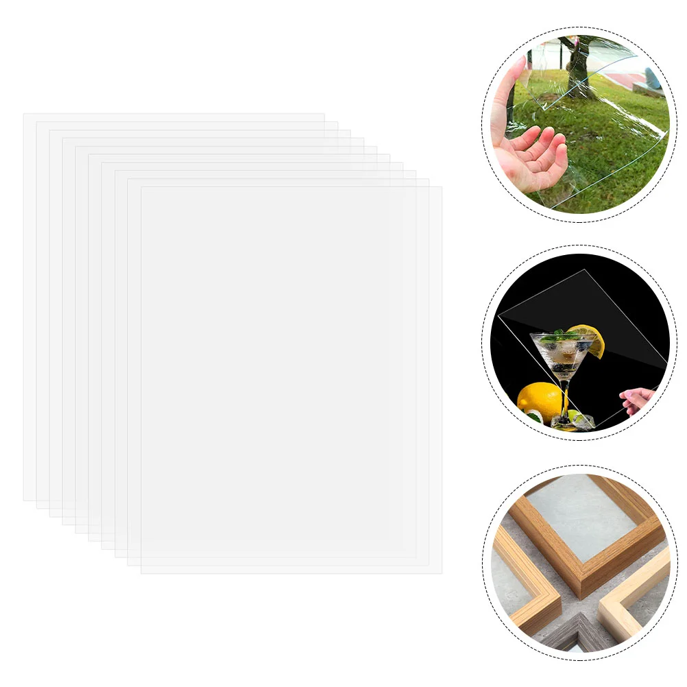 

10 Pcs Glass Picture Frame Fenders Plastic Panels Sheeting Pvc Crafts Making Supplies
