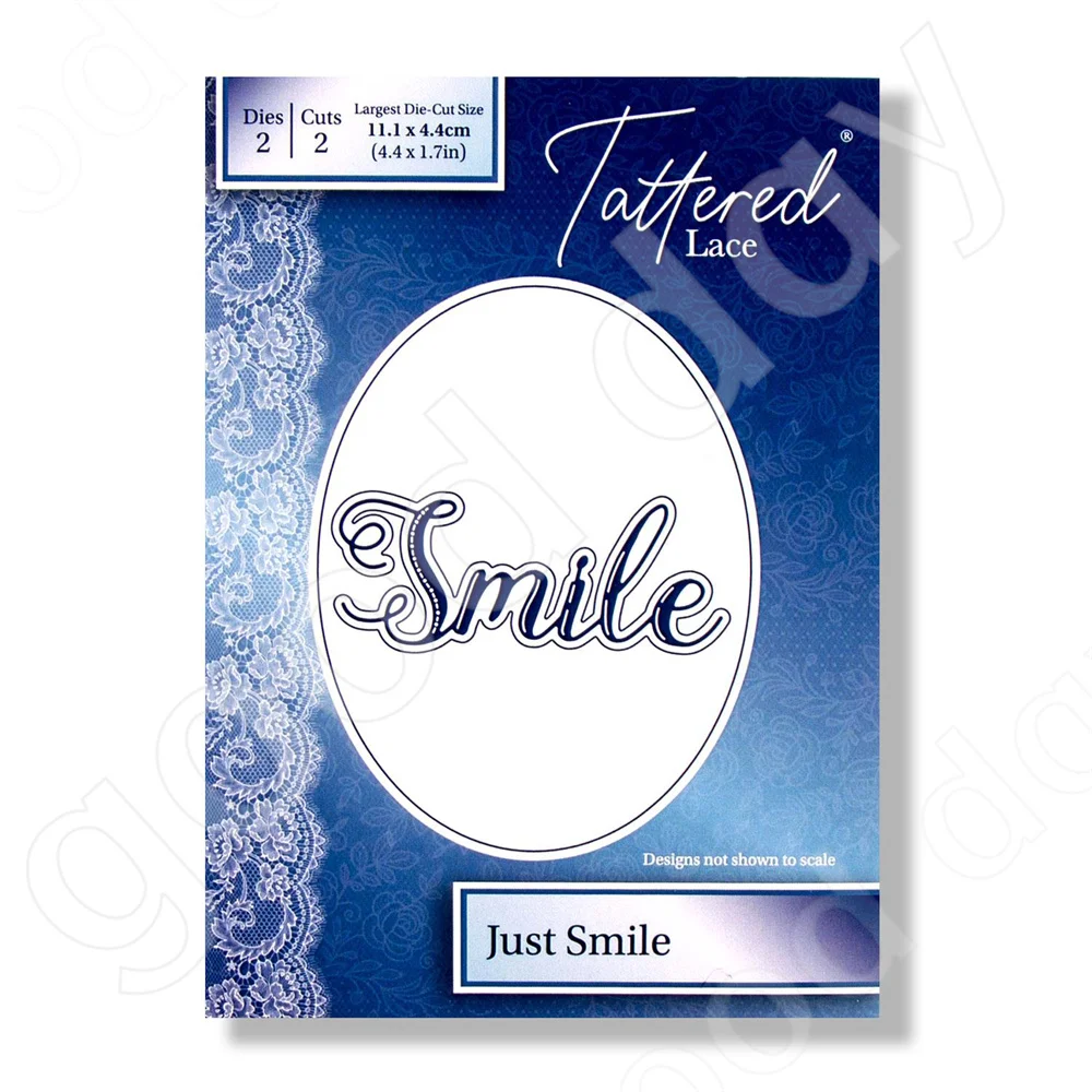 

2023 New Arrival Just Smile Metal Cutting Dies Scrapbook Diary Decoration Embossing Template Diy Greeting Card Handmade Hot Sale