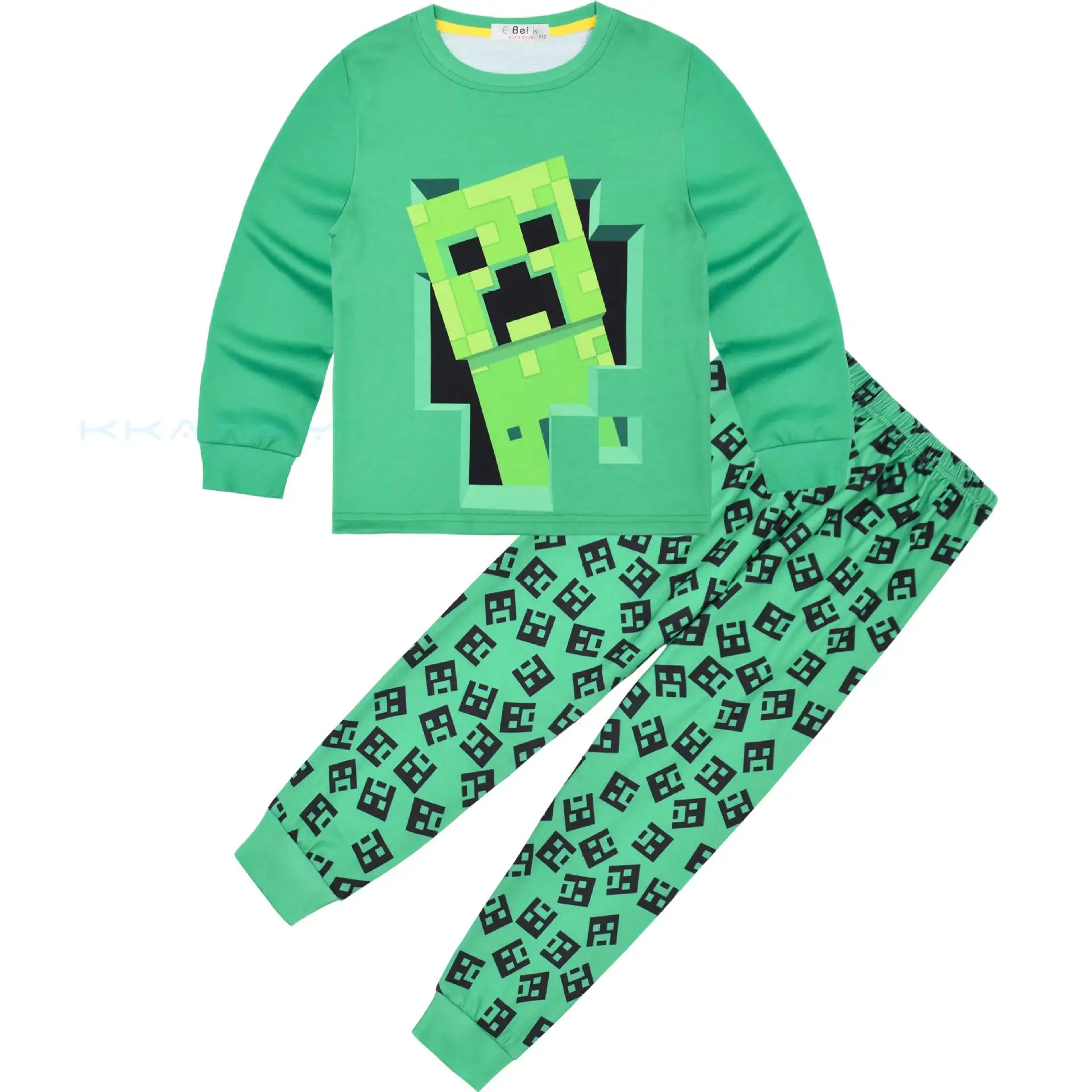 Новинка пижама с длинным рукавом для мальчиков MINECRAFT детские пижамы Детская