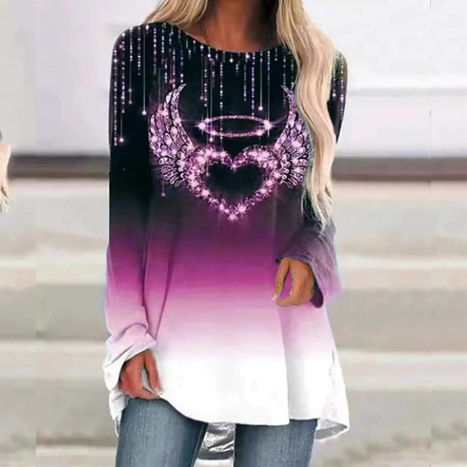 

Женские свободные рубашки с круглым воротником на осень и зиму, женские рубашки средней длины, женские повседневные рубашки с коротким рука...