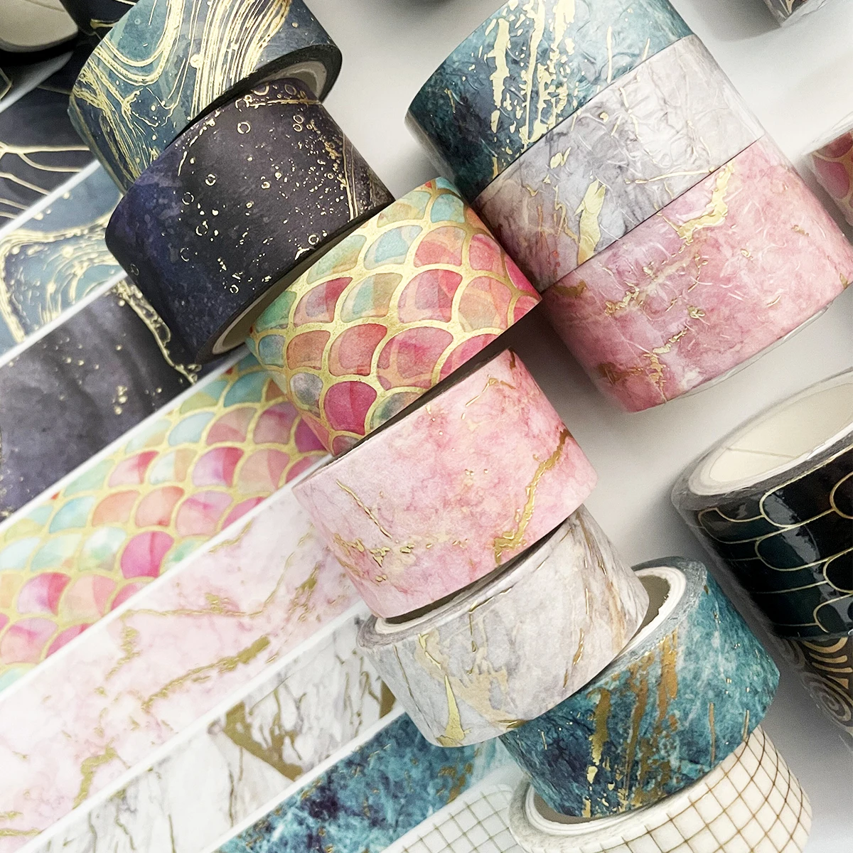 

3 Pcs/Set Gold Stamping Washi Tape Retro Series Decorative Tape Masking Tape Scrapbook Diary Stickers School Supplies Supply