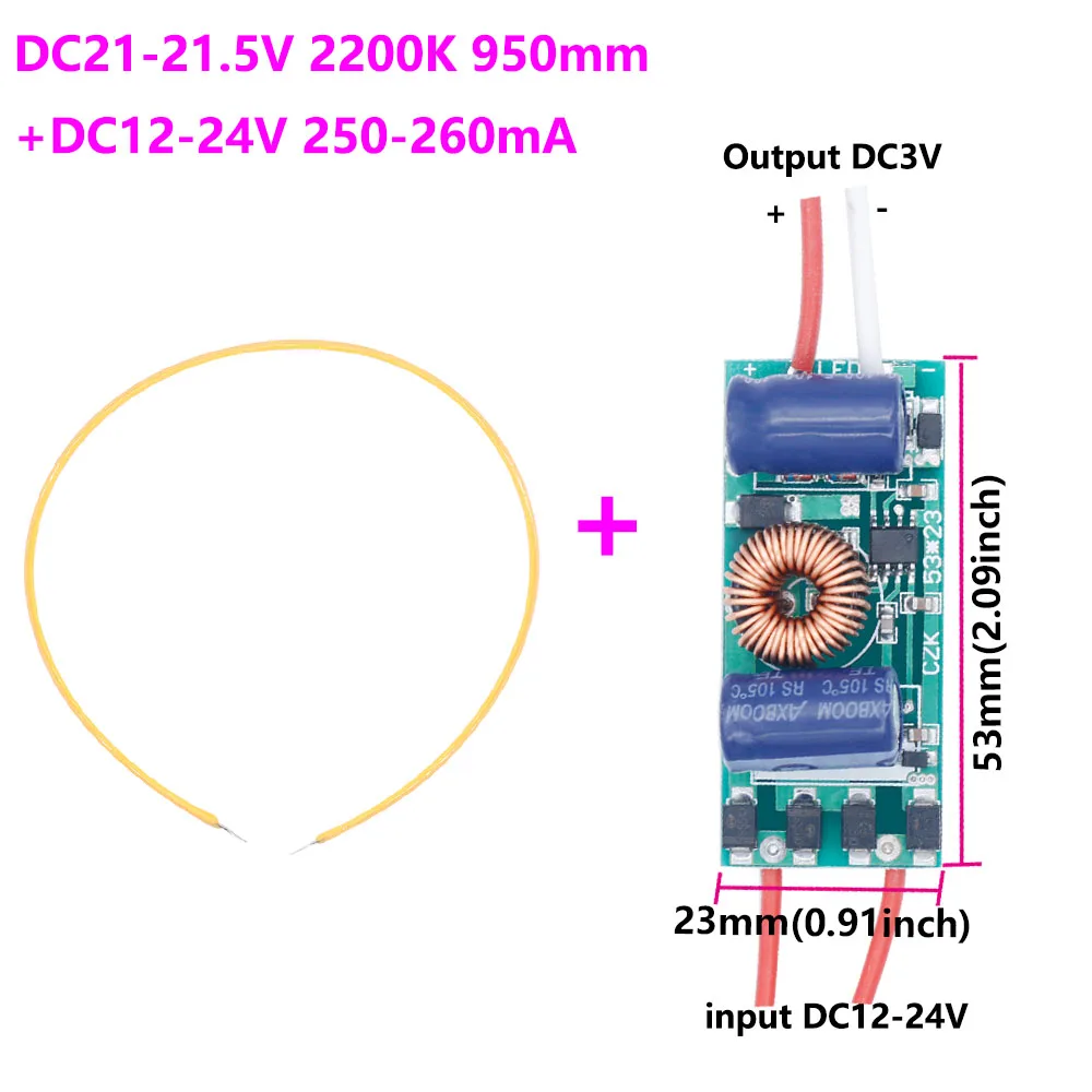 Набор DC22V 1200 мм 2200K и 950 с драйвером лампа накаливания Эдисона светодиодный
