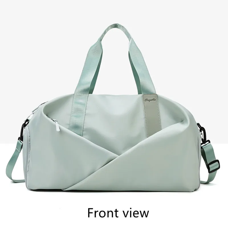 Solid Colours Travel Bags Women's Handbag Yoga Dry Wet Separation Swim Bag Oxford Cloth Waterproof Luggage Bags Travel With Shoe