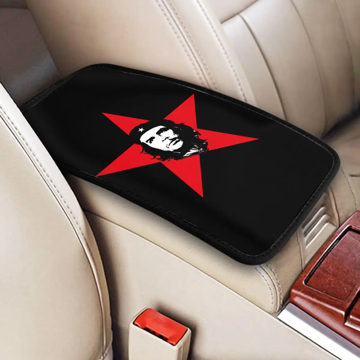 

Cool Che Guevara Cuba Cuban Revolution Car Armrest Box Pad Anti-Slip Freedom Center Console Cover Mat Interior Accessories