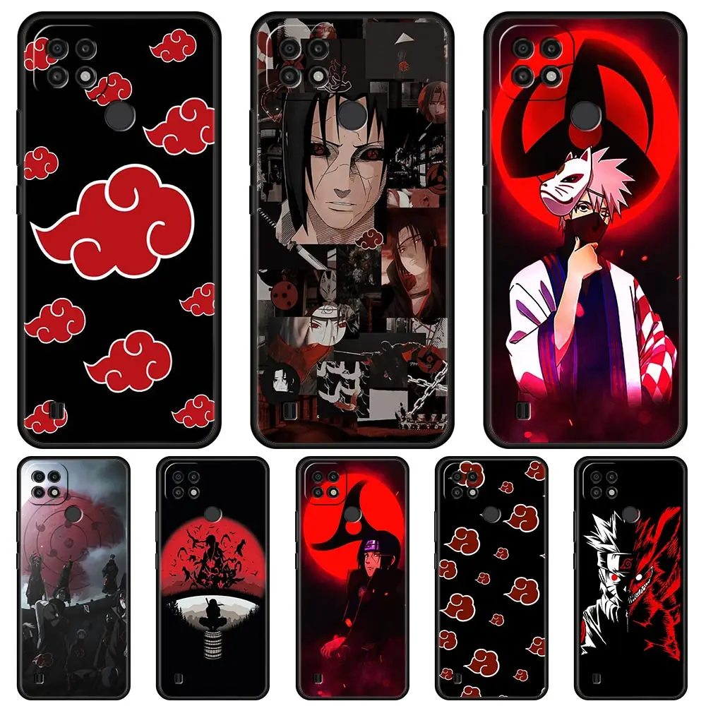 akatsuki naruto anime phone case for realme c3 c21 c21y 5 6 7 8 c11 c12 c15 x50 pro 5g xt gt master back silicone cover coque free global shipping