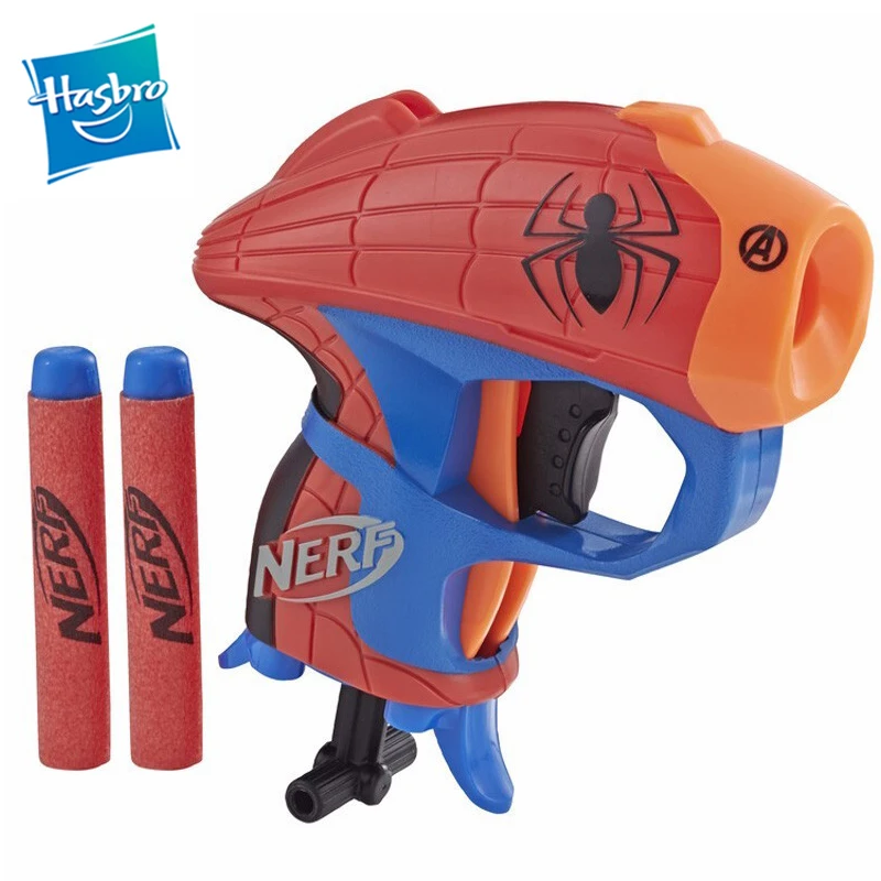 

Hasbro NERF Warrior Launcher Marvel Spider-Man Captain America Soft Bullet Gun Toy for Children Birthday Gift E2931