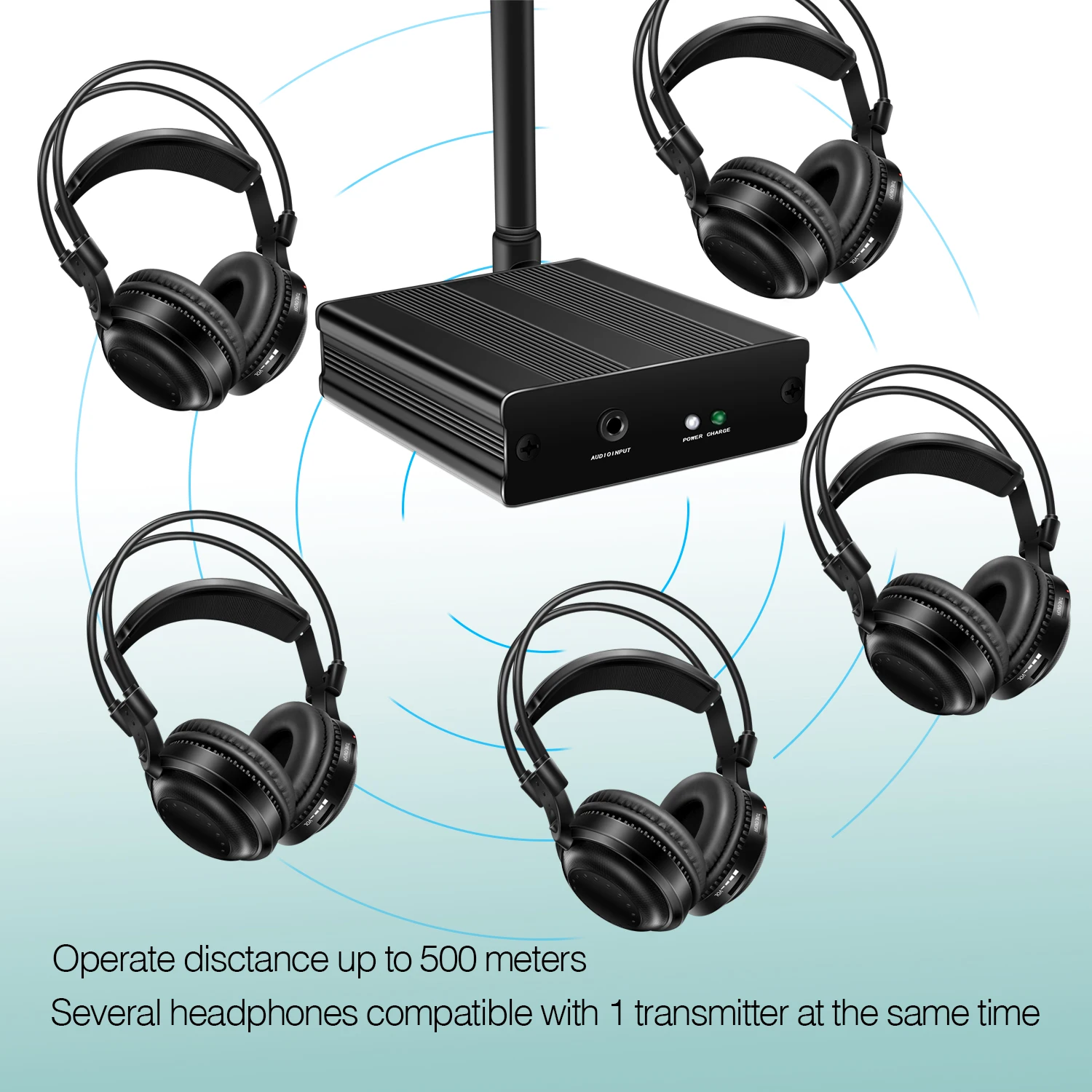 Беспроводные наушники Professional Silent Disco Compete System — комплект Quiet Clubbing Party (30 наушников +