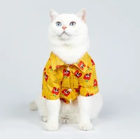 summer clothes cat and dog thin floral shirt