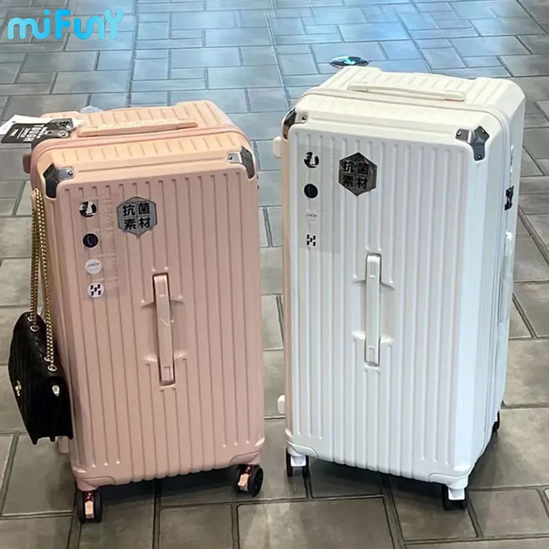 

Mifuny Women Travel Luggage PC Aluminum Frame Rolling Trolley Case Female Large Capacity Fashion Suitcase Men's Password Box Bag
