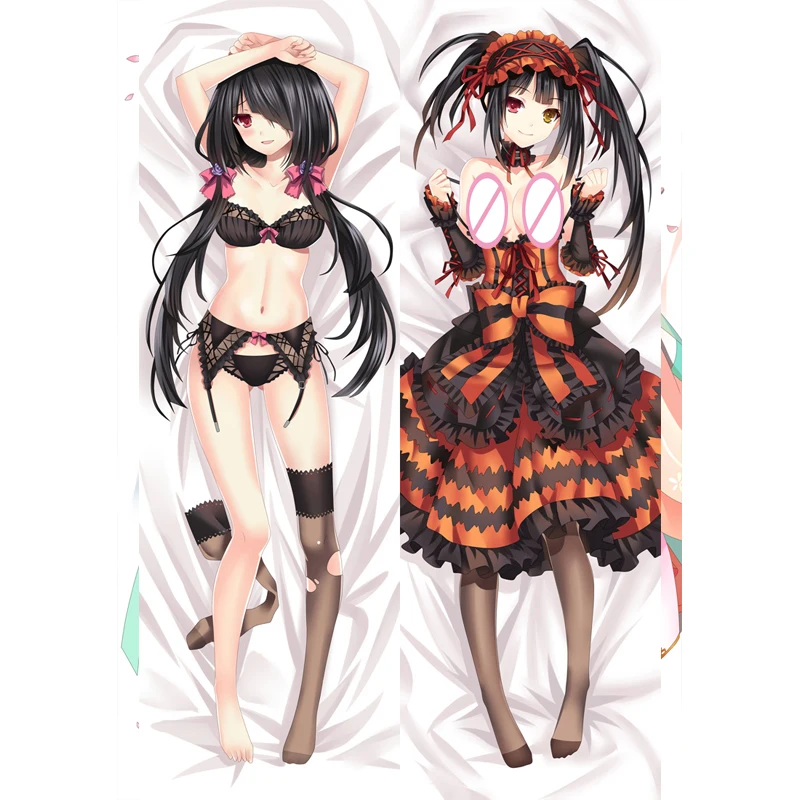 

New PatternLong Body Throw Pillow Cover Date A Live Kurumi Tokisaki Double-Sided Printing Waist Case Warm
