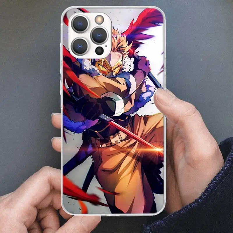 Чехол для телефона Hawks MHA My Hero A-Academy Apple iPhone 16 15 14 Plus 13 12 Mini 11 Pro Max XS XR X 7 8 + SE с мягким