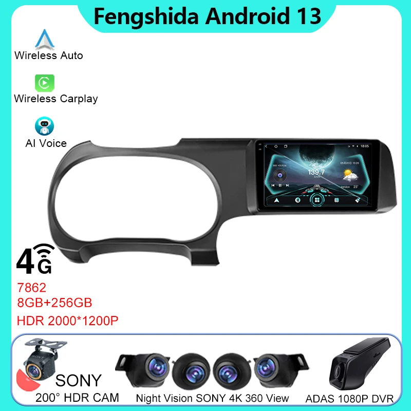 

Android 13 для Hyundai i10 III 3 2019-2023, навигационная стереомагнитола для автомобиля, мультимедийный плеер, 5G Wifi, HDR, QLED экран, без 2din DVD