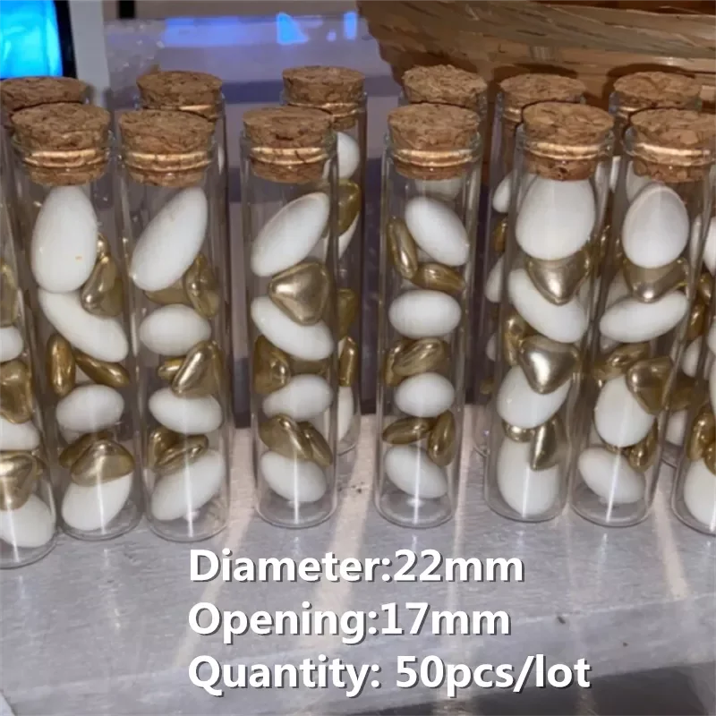 

pcs/lot Diameter 22mm Dragees Glass Bottle Glass Jars Test Tube Stopper Container Small DIY Crafts Tiny Bottle