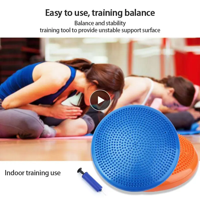 

Inflated Wobble Cushion Wiggle Seat Sensory Kids Core Balance Disc Extra Thick Flexible Seating Indoor Yoga Fitness Accessories
