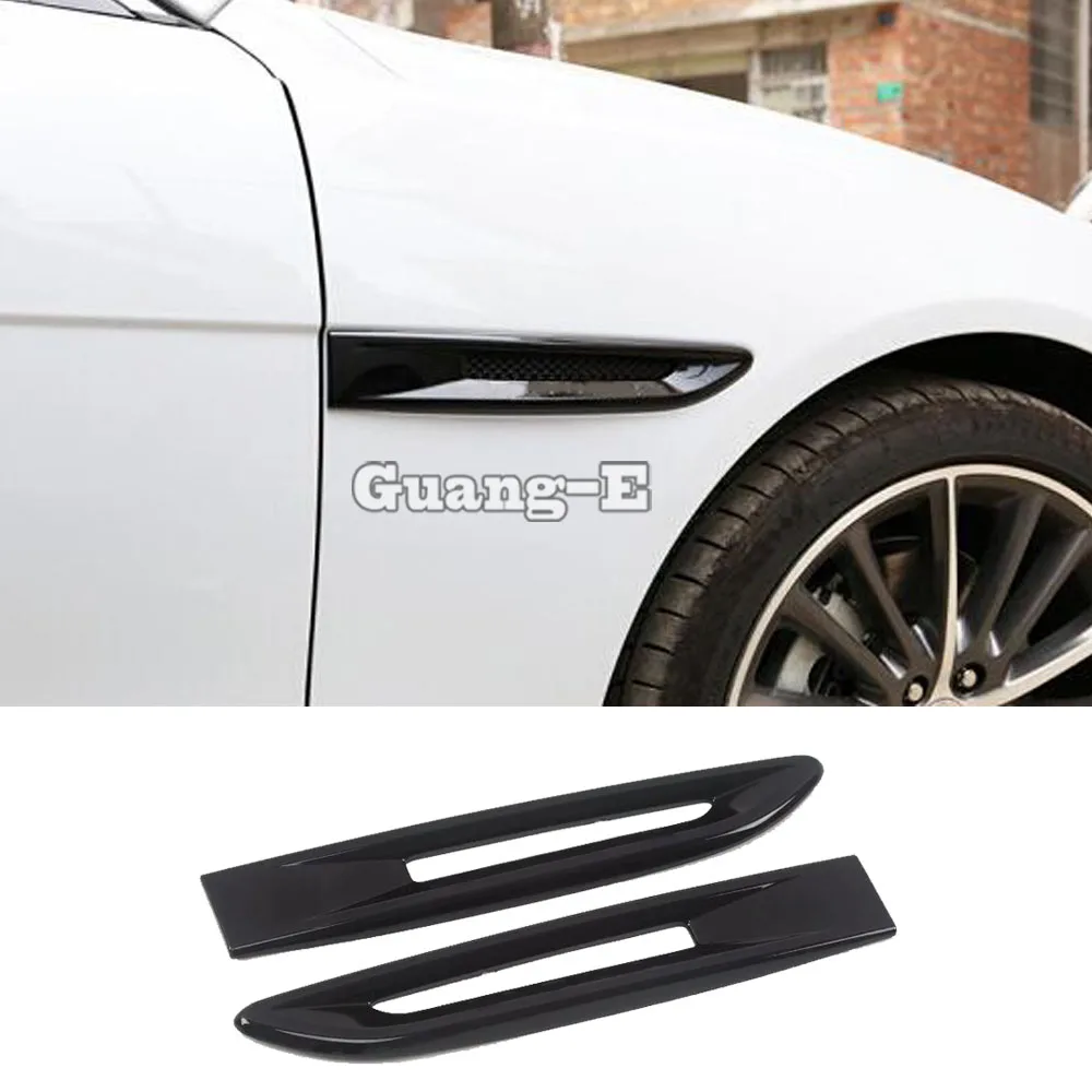 

For Jaguar F-PACE FPace 2016 2017 2018 2019 2020 Car Styling Front Machine Side Fender Vent Air Outlet Trim 2pcs