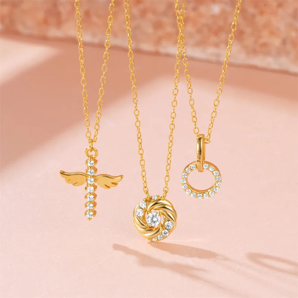 KO из стерлингового серебра 925 пробы с лепестками в форме сада кулон цирконом