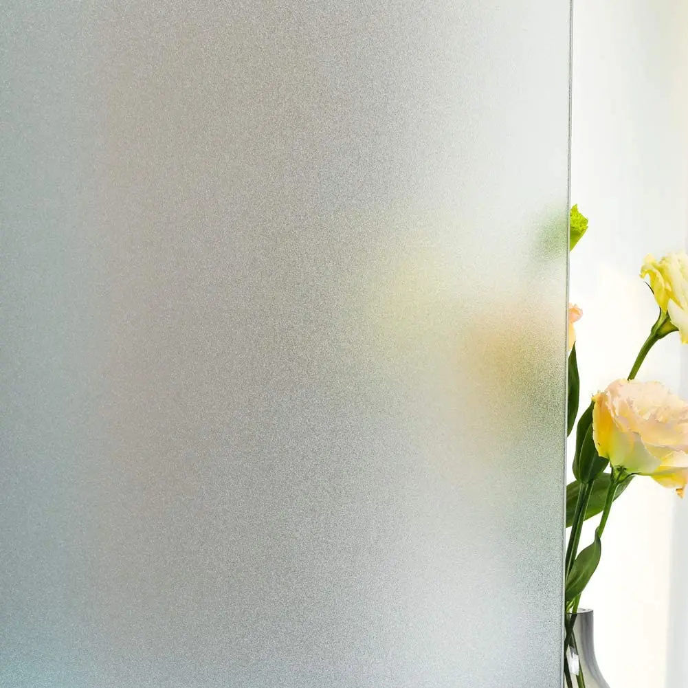 

Matte Pure Window Films Non Adhesive Frosted Privacy Window Stickers Self Static Cling Vinly Glass Film for Bathroom Office