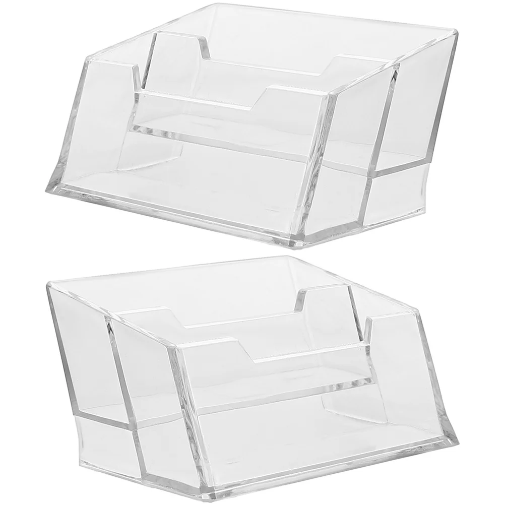 

2 Pcs Office Cardholder Display Stand Business Desk Vertical Organizer Multiple