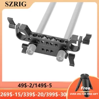 szrig 19mm 15mm rod clamp combination 4 holes rod offset raiser clamp for dslr camera cage shoulder rig railblock system