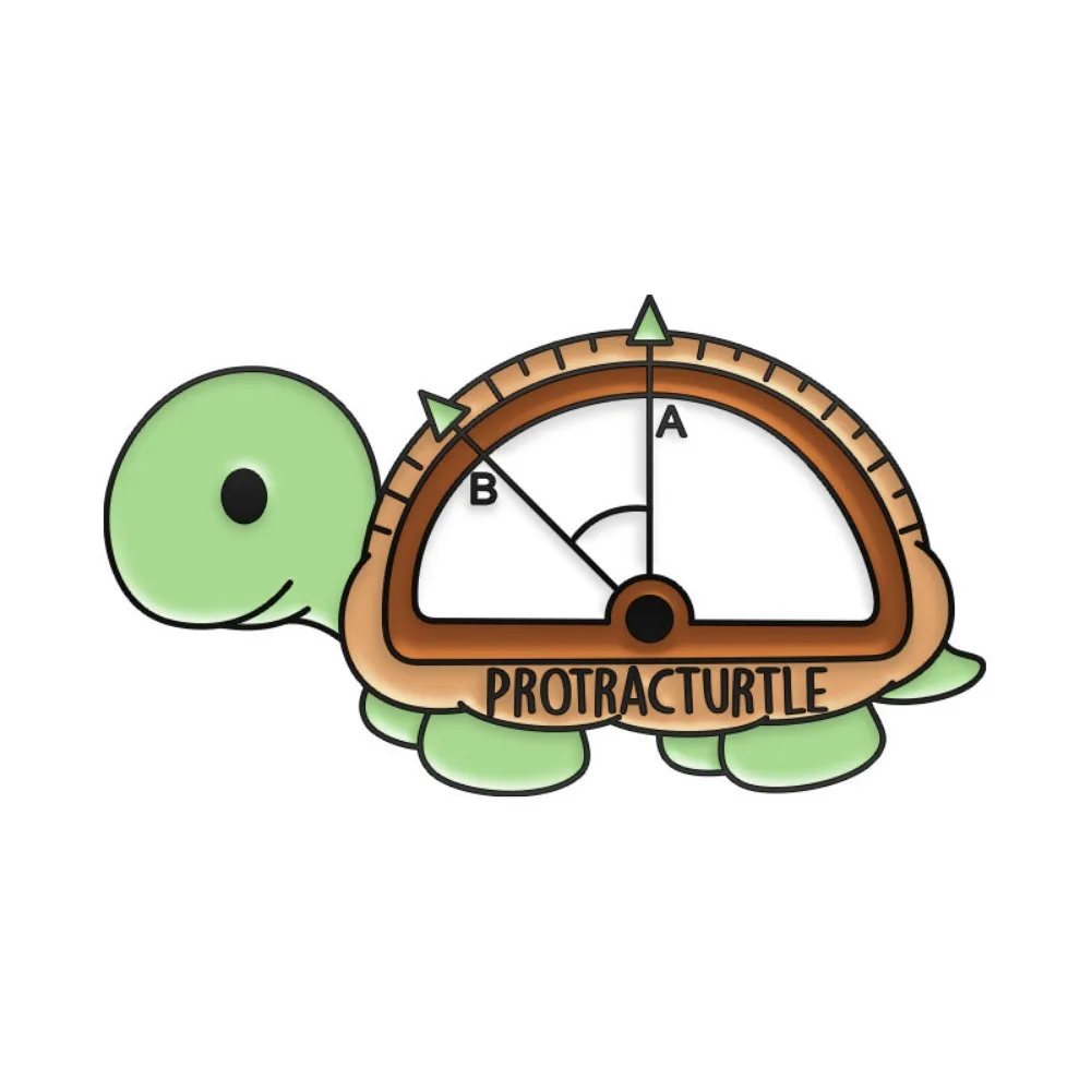 Мультяшные молекулы химиката мозг гиппопотама Черепаха Сплав брошь в форме