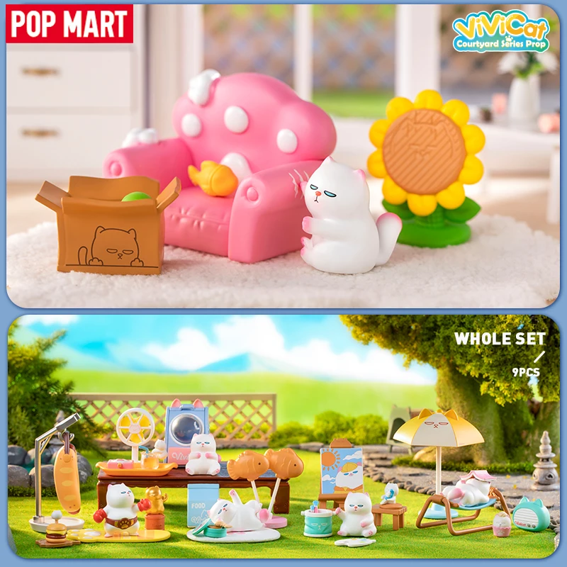 

POP MART ViviCat Courtyard Series Blind Box Toys Caja Ciega Girl Cute Kawaii Doll Guess Model Birthday Gift Mystery Surprise Box