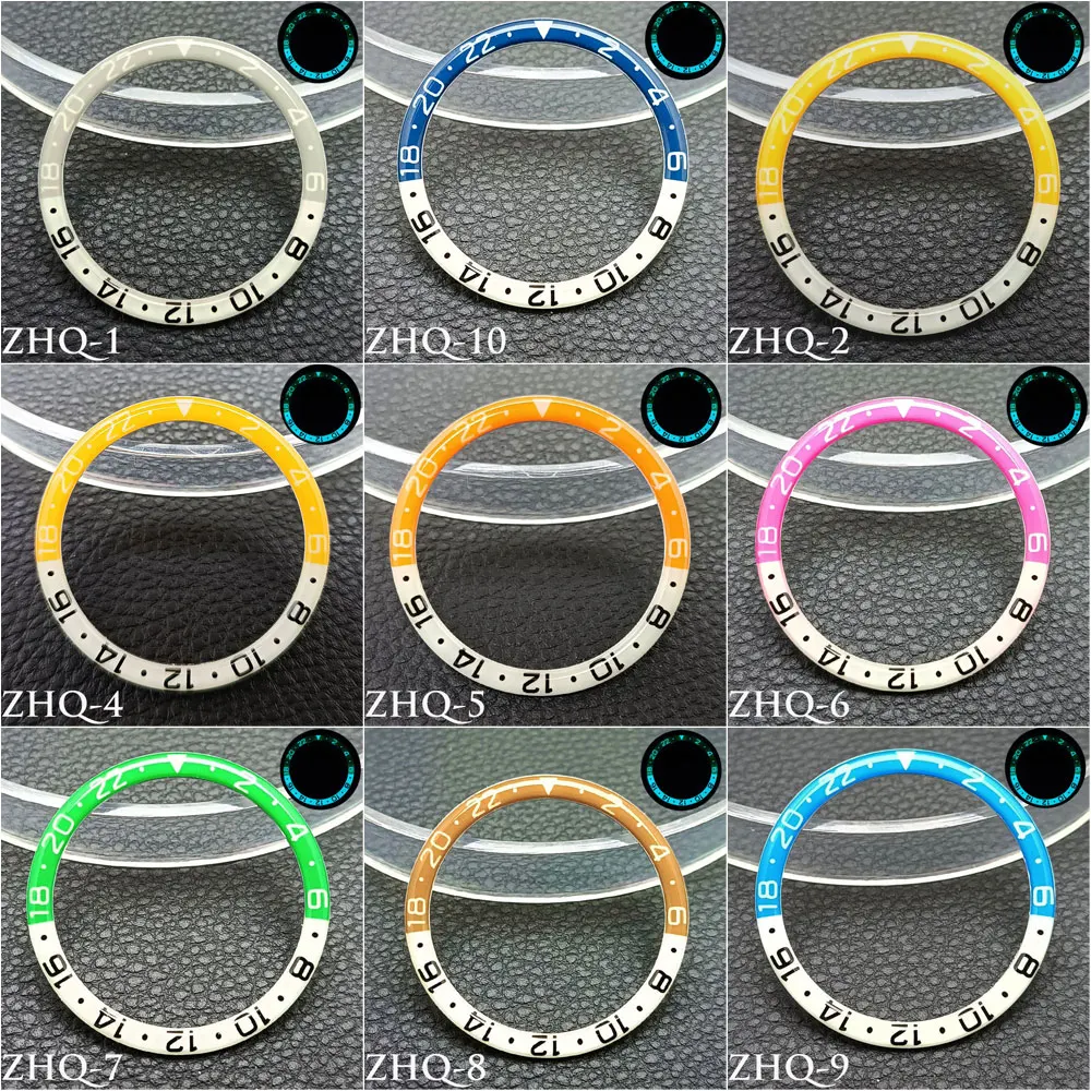 

38mm*31mm Modification bezel Convex resin Bezel Insert Replacement Watch Parts Luminous