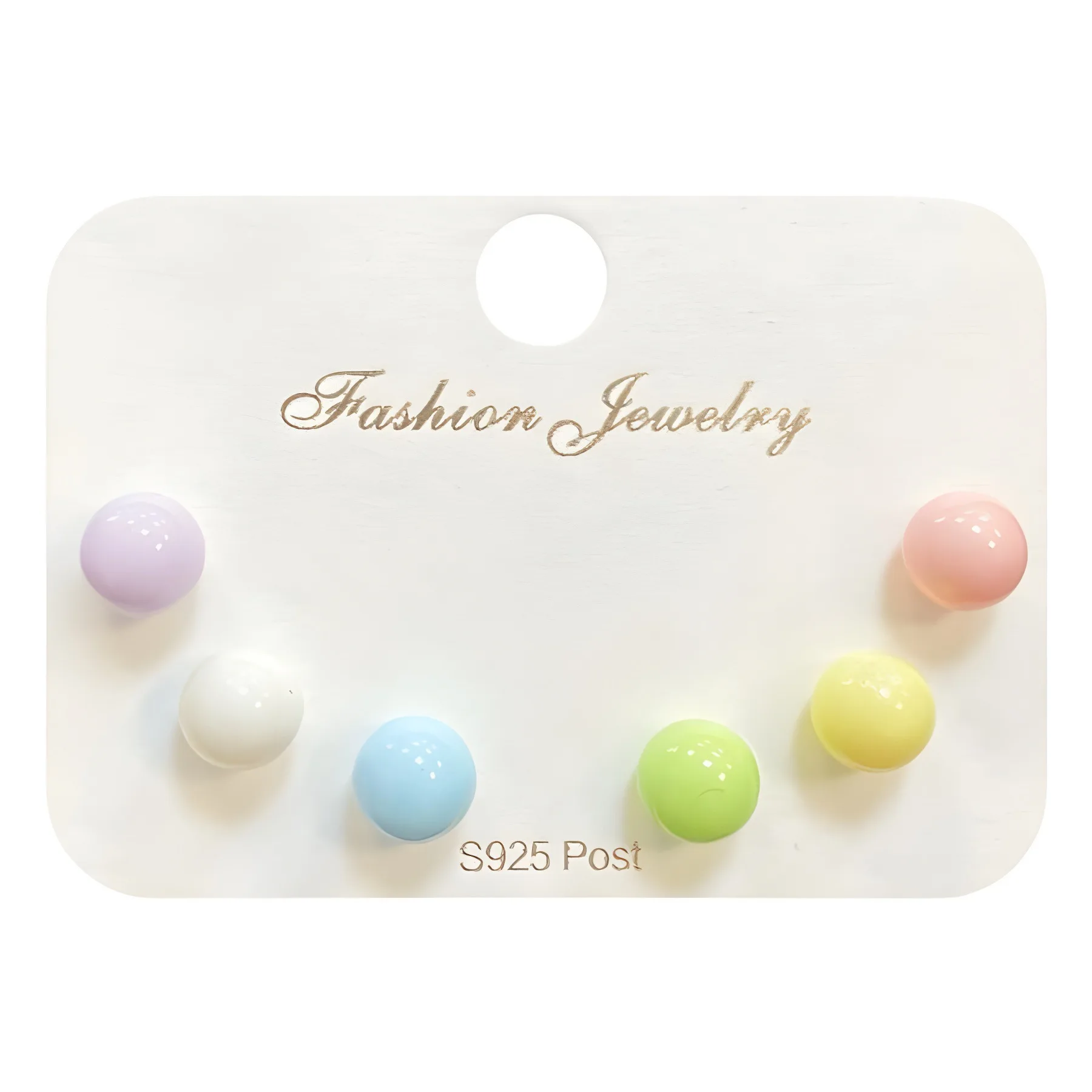 Милые красочные серьги-гвоздики KADRUFI в виде цветных шариков диаметром 6 мм для