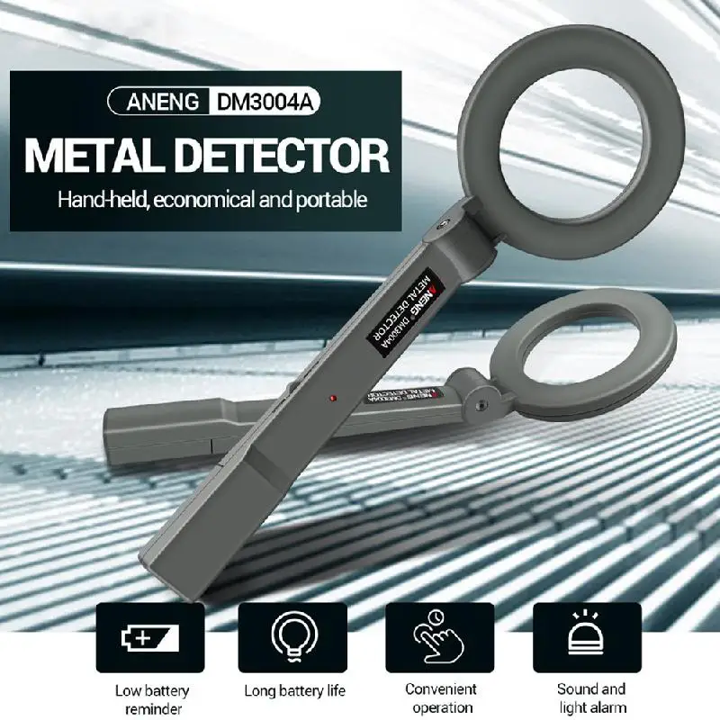 

Handheld Metal Detector Gold Digger High Sensitivity Pinpointer Security Scanner Detector Sound Light Alarm Security Checker
