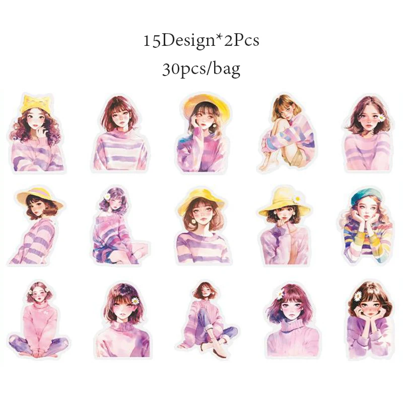 

Бумага Mr. Paper, 6 стилей, 30 шт., модные наклейки с изображением девушек и домашних животных, декоративные подарочные открытки «сделай сам», чехлы для телефонов, ноутбуков, коллажи ручной работы