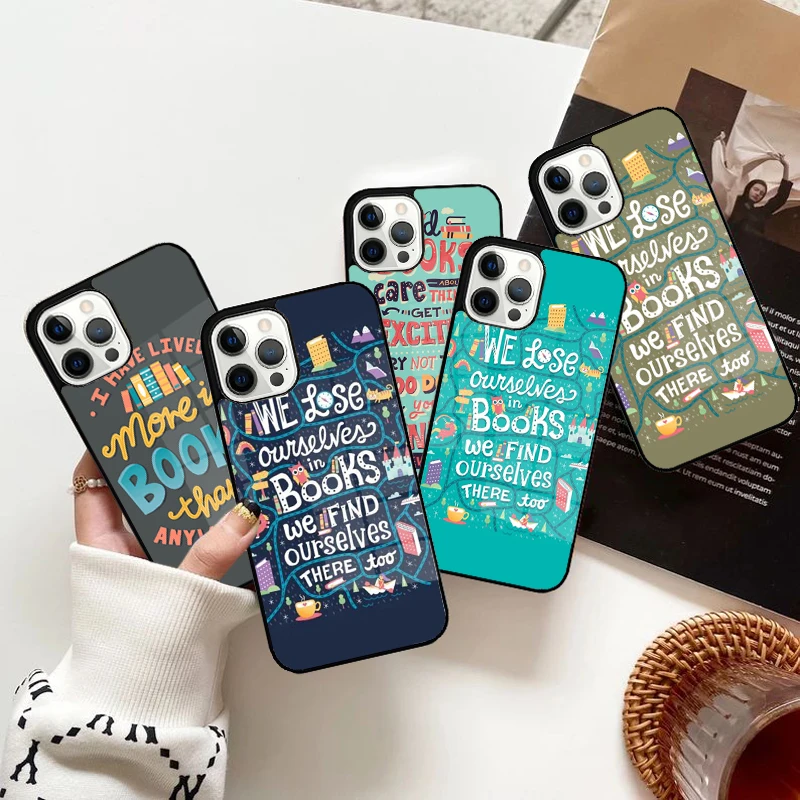 Книги для чтения библиотека книжная полка с цитатами чехол телефона магнитный