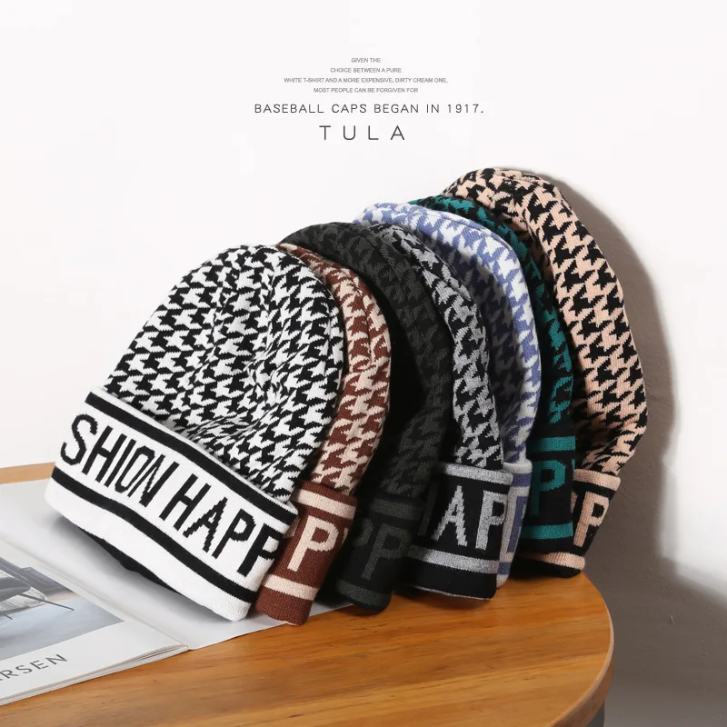 

Beanies for Boy Men and Women's Fashion Trend Cold-Proof Warm Knitted Hat Sports Casual Men's Hip Hop Woolen Cap Ski Mask