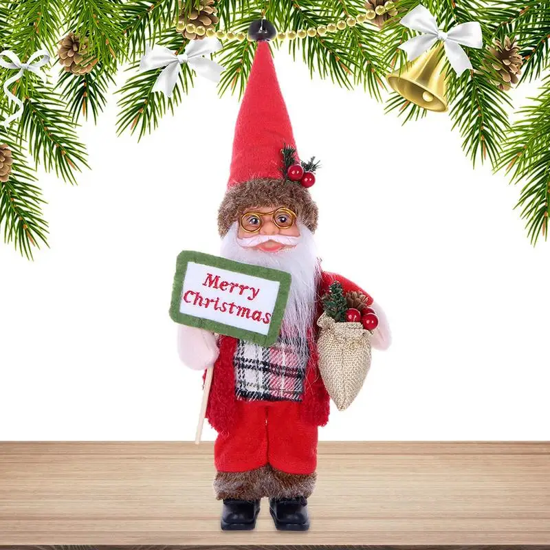 

Рождественская Статуэтка Санта Клауса, Рождественское украшение для стола, клетка буйвола, стоячий Санта-Клаус, элемент для праздника, вечеринки, дома