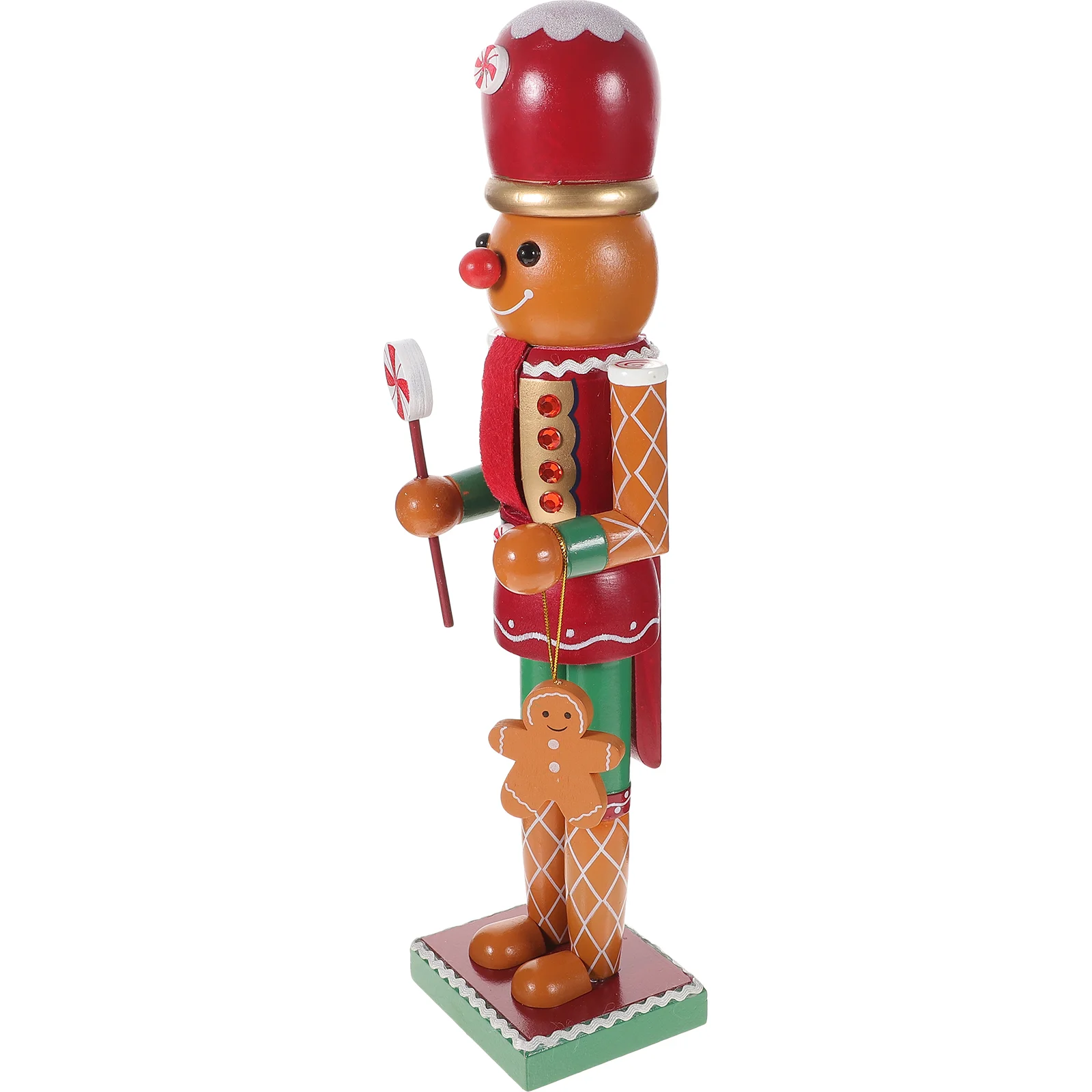 

1Pc Wooden Christmas Crafts Decoration Nutcracker Figure Xmas Home Adornment